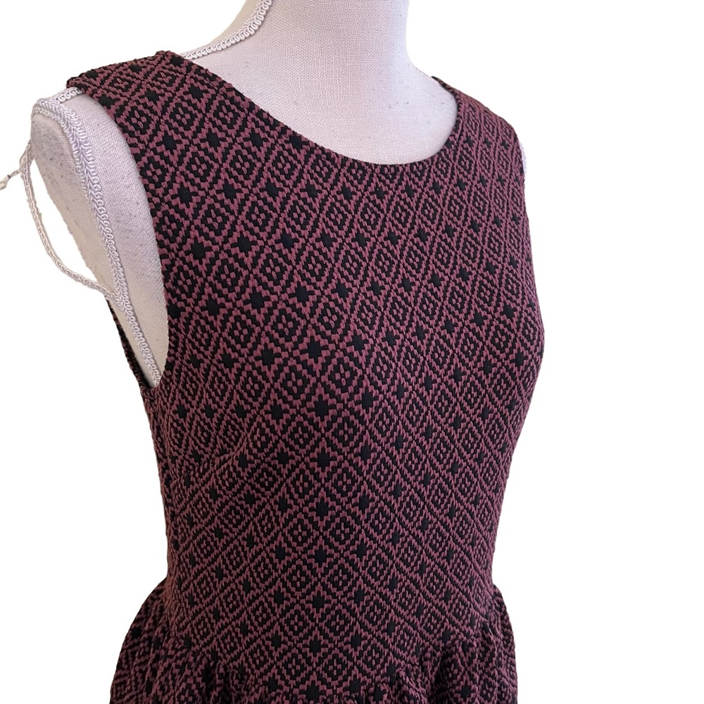 Bar III Black and Pink Knit Sleeveless "Nocturne" Skater Style Dress XL - Picture 6 of 9